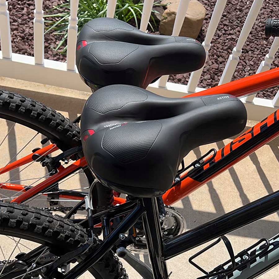 SIODEŁKO ROWEROWE DAMSKIE MĘSKIE SIODŁO ROWEROWE DO ROWERU Z AMORTYZATOREM Waga 660 g