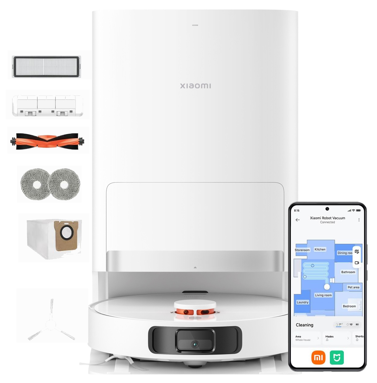 Robotický Vysávač Mopovací Xiaomi Vacuum X20+ Eu Wifi Hepa E11