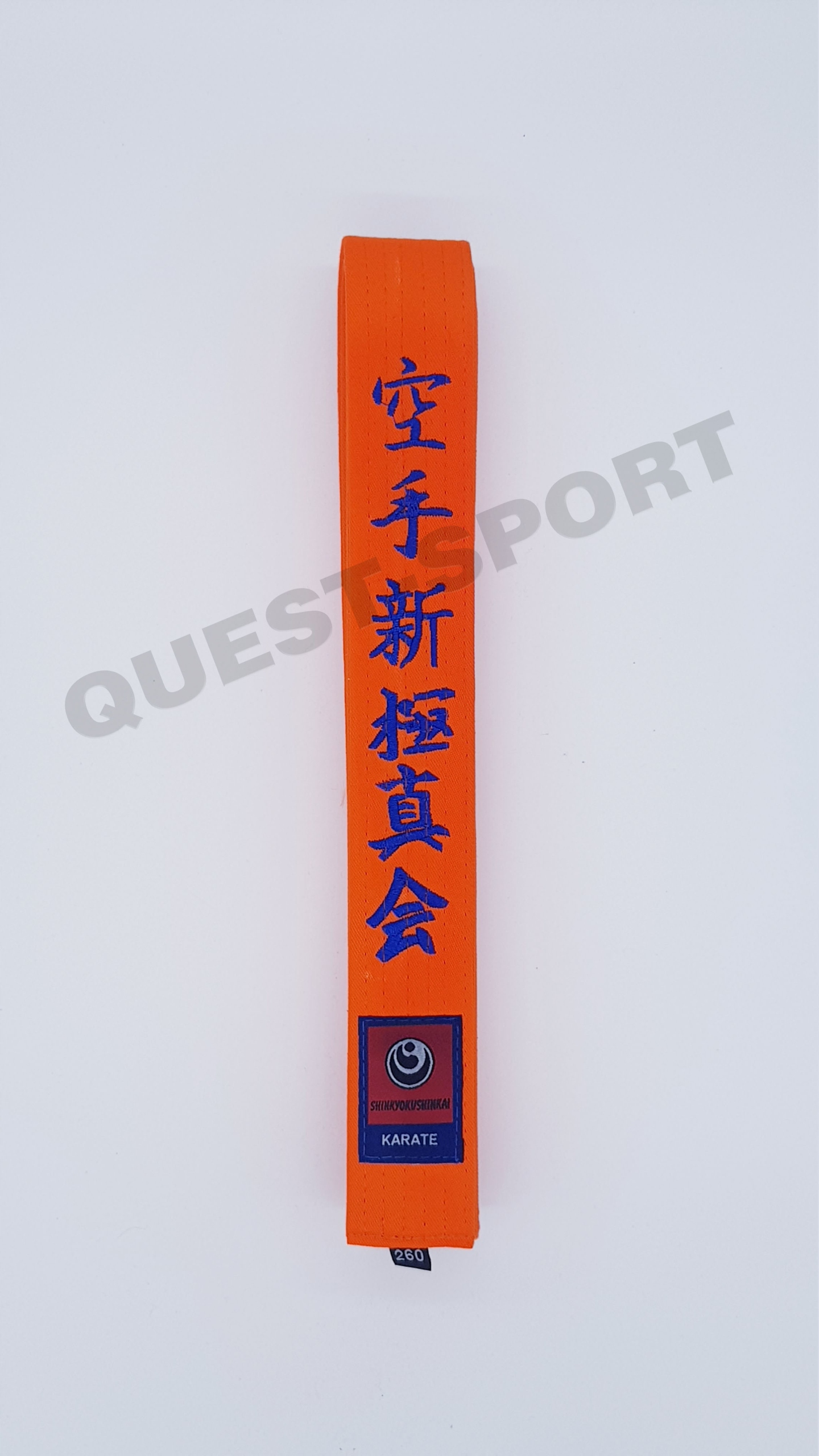 РЕМЕНЬ KARATE SHINKYOKUSHIN 280 с ОРАНЖЕВОЙ ВЫШИВКОЙ купить в украине