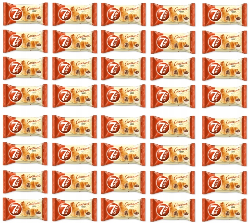 Levně 40x 60g 7DAYS rohlíček s kakaovou náplní Karton