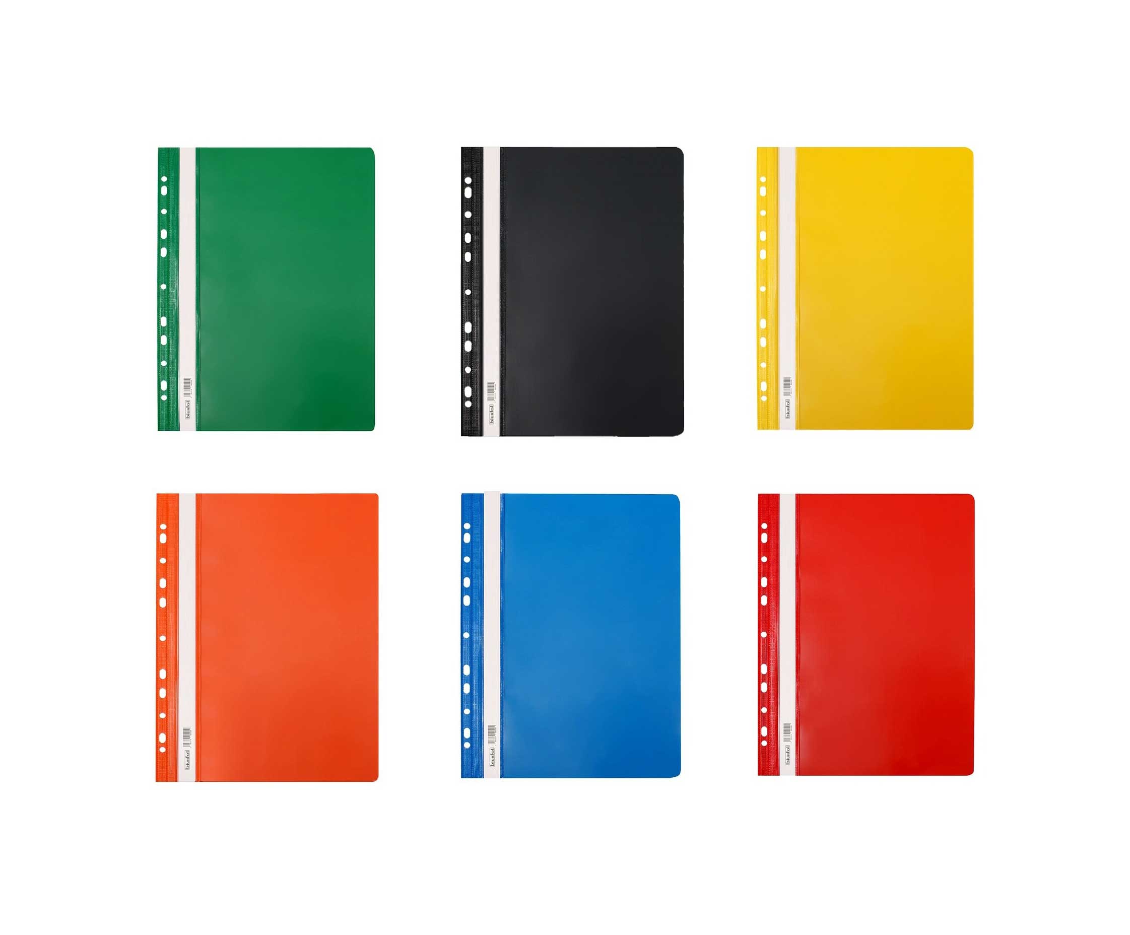 Skoroszyt A4 wpinany Biurfol - MIX kolorów - 6 szt