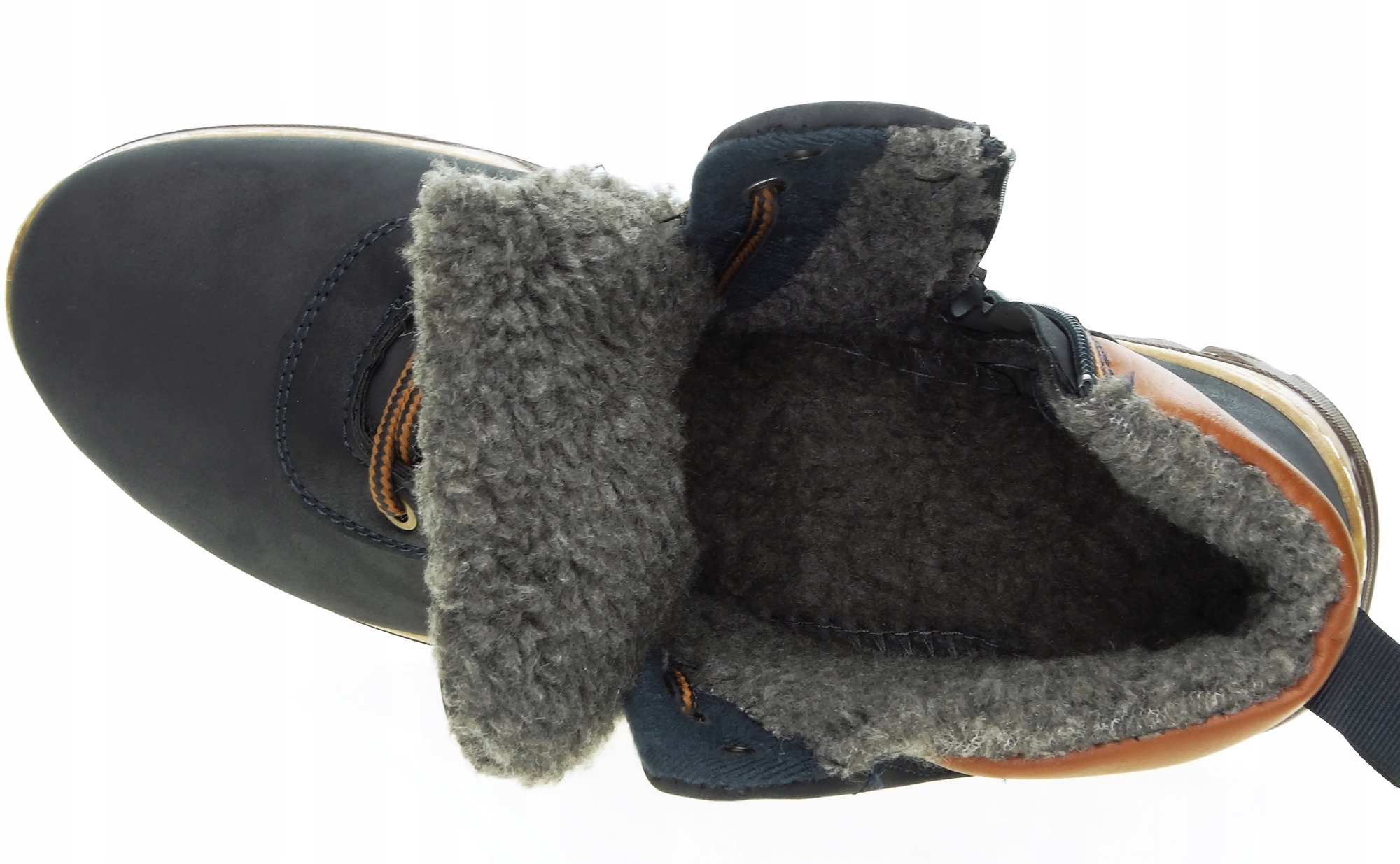 MĘSKIE BUTY ZIMOWE OCIEPLANE WYGODNE TRAPERY Materiał wkładki inny