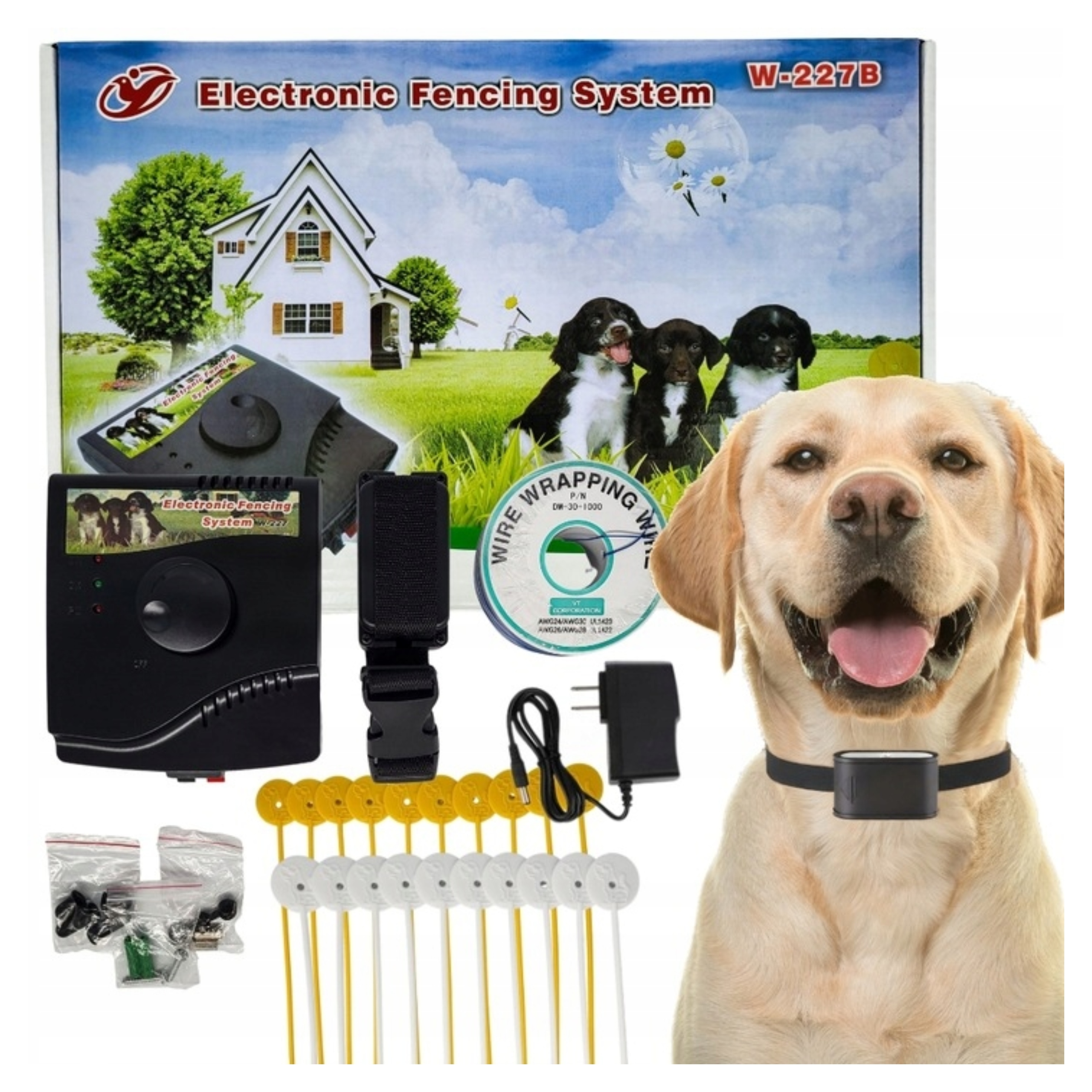 Levně Elektronický Oplocovací Systém Pro Psy – Vodotěsný Obojek 300 M Vodiče