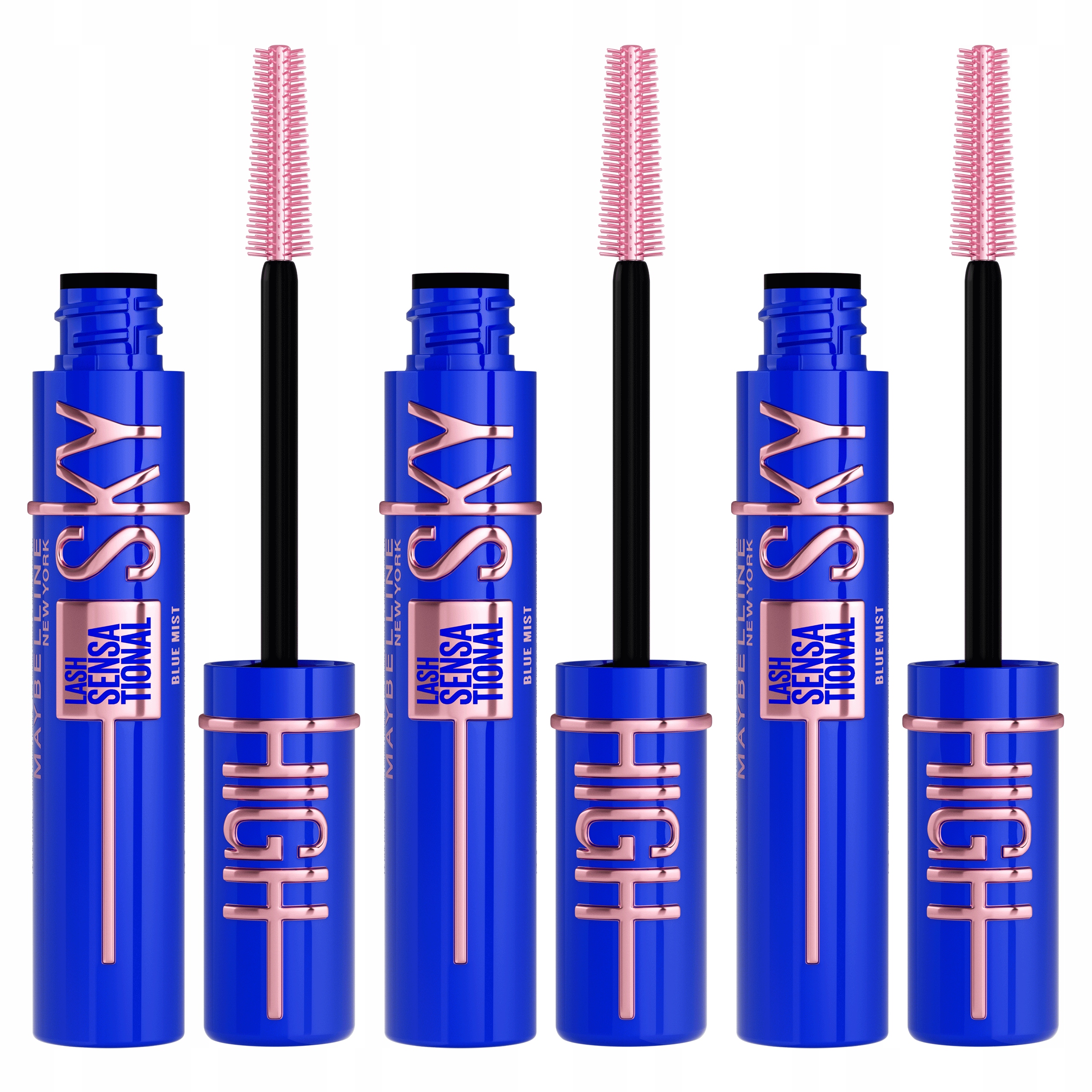 Zestaw 3x Maybelline Lash Sensational Sky High Blue Mist Tusz Do Rzęs