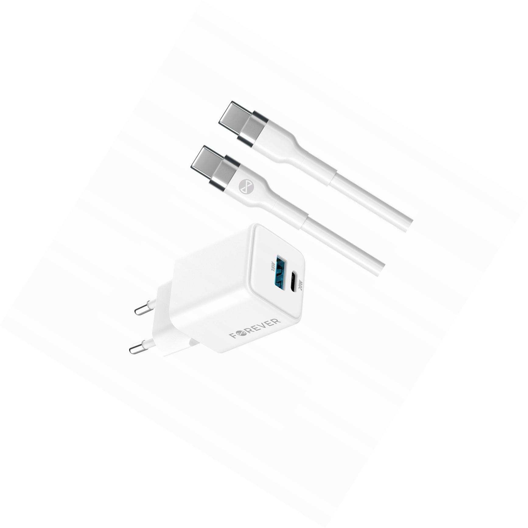 Szybka ładowarka GaN 20W Usb i Usb-c z kablem do Motorola Moto G13