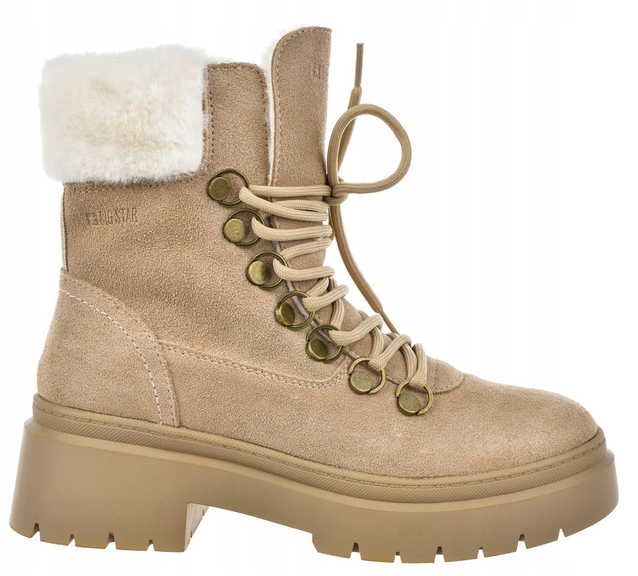 Zateplené trapery Big Star OO274229 zimní boty béžové 37