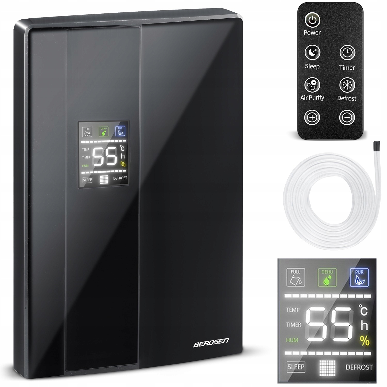 Osuszacz powietrza pochłaniacz wilgoci Berdsen BR-20D czarny, Berdsen, 38