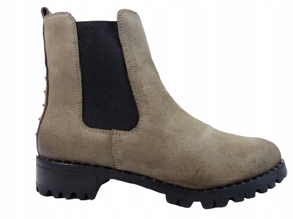 béžové dámské kotníkové boty kožené Karino 38