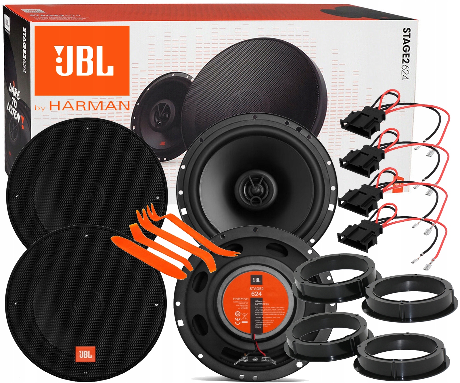 JBL 624 КОЛОНКИ VW BORA GOLF 4 6 JETTA ПЕРЕДНЯЯ ЗАДНЯЯ