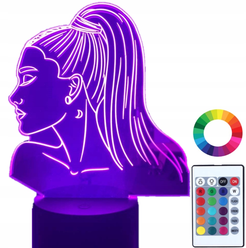 

Lampka Nocna Ariana Grande 3D Led Imię