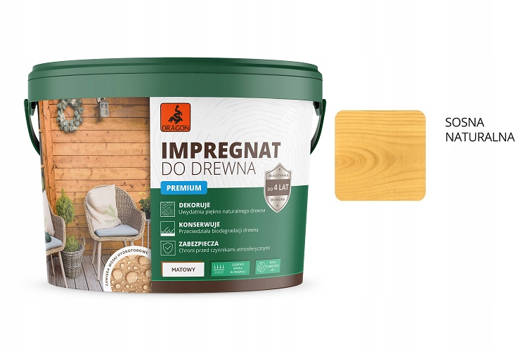 

Impregnat Do Drewna Premium Dragon 1 l Sosna Natur