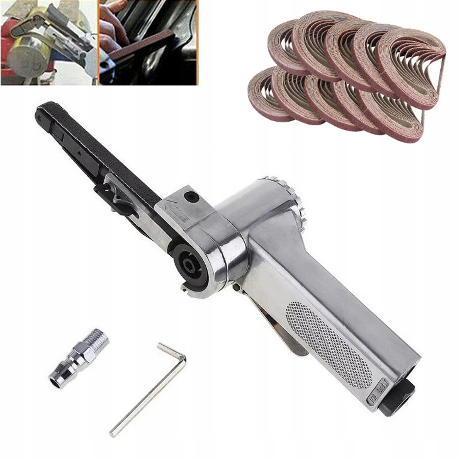 Pásová Pneumatická Bruska 10X330 MM Nekonečná Páska 25 Ks