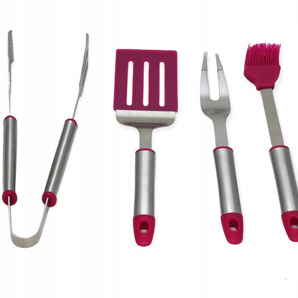 ZESTAW 4szt. PRZYBORÓW DO GRILLOWANIA AKCESORIA