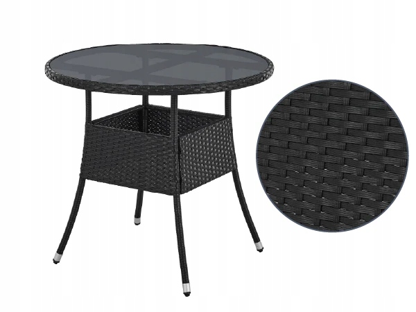 Stół rattanowy ogrodowy tarasowy Yoro 80 cm