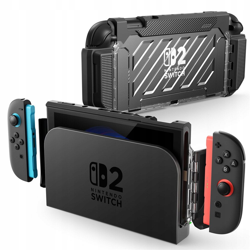 Etui pancerne Supcase do Nintendo Switch 2, case otwierane boki na Joy-Cony