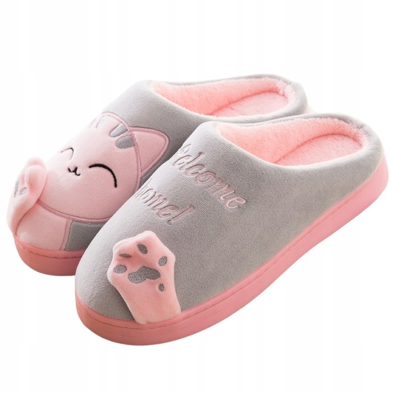 

Papcie Kapcie Damskie Welcome Home z kotem 44/45