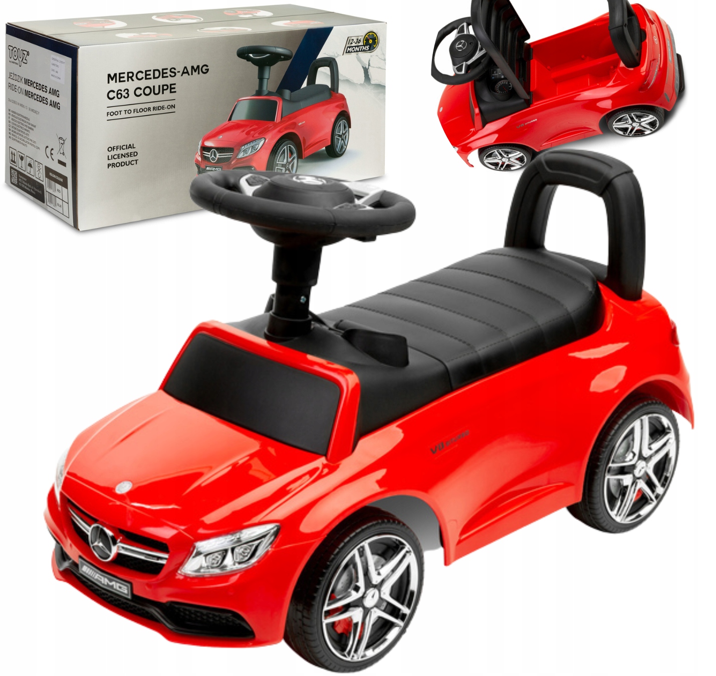 

Mercedes Toyz samochód jeździk pchacz dźwięki Duży