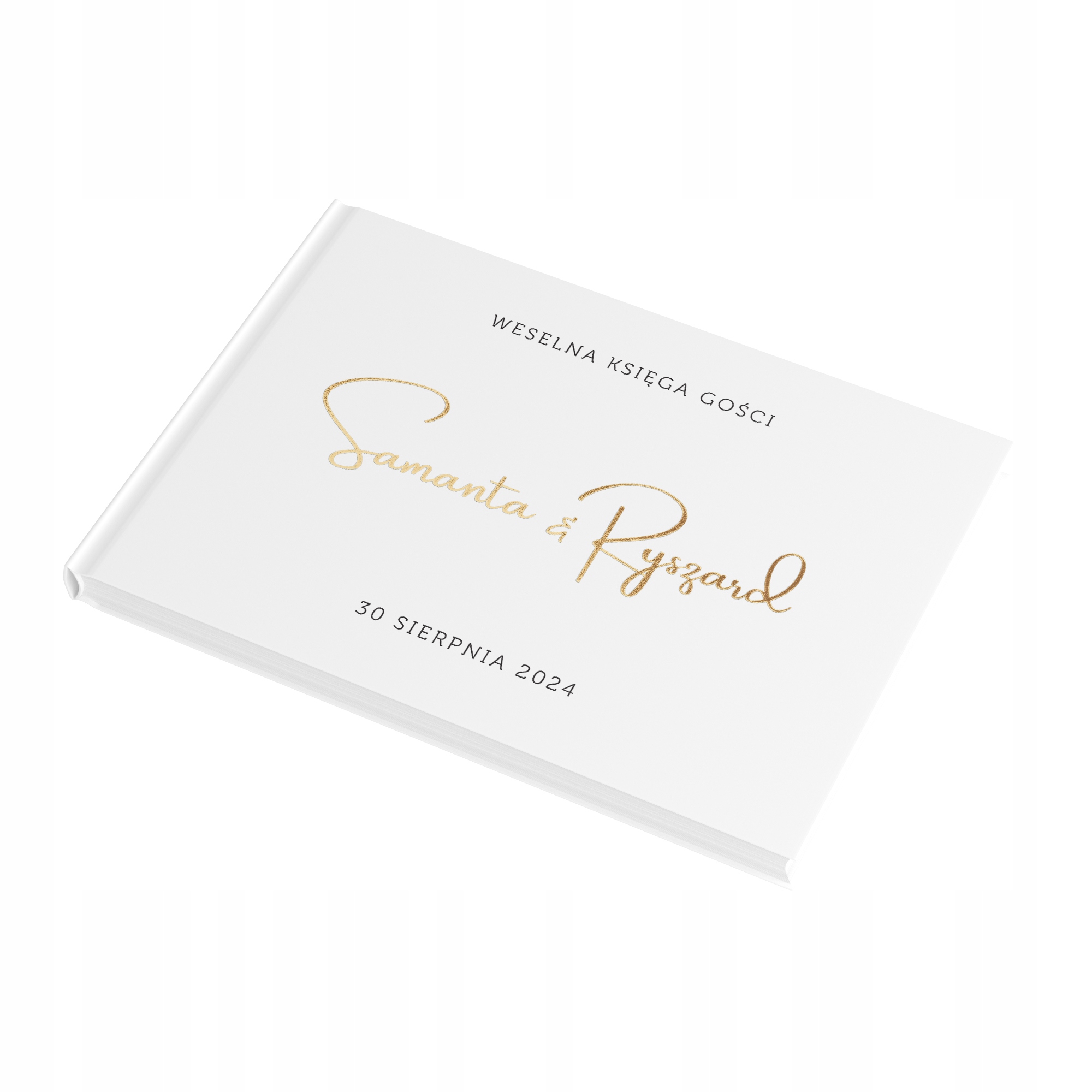 Złocona księga gości na ślub wesele personalizacja złota aksamit softtouch Rodzaj księgi