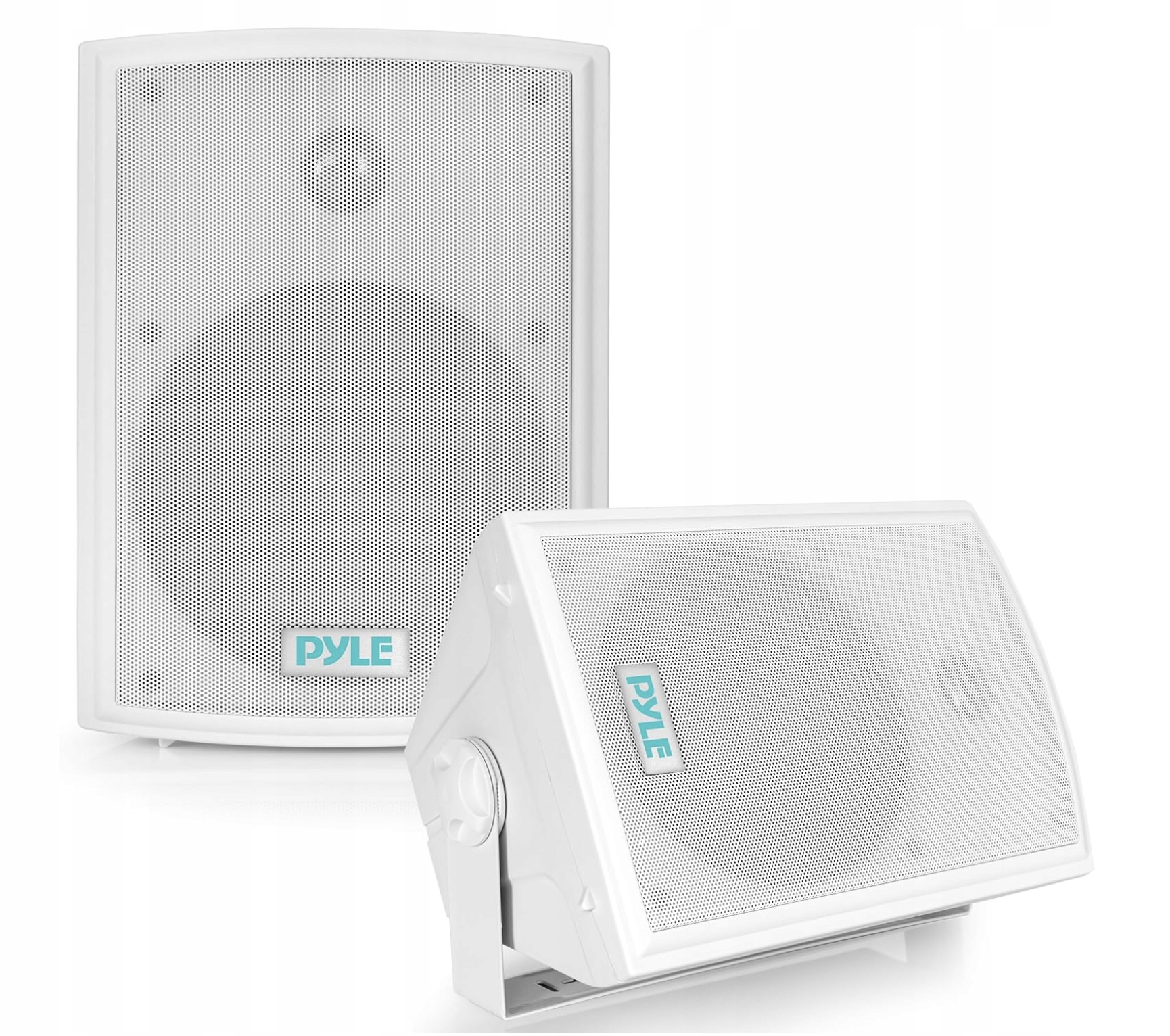 2× Głośniki ścienne Pyle 350 W białe odporne na warunki atmosferyczne, 2 szt.