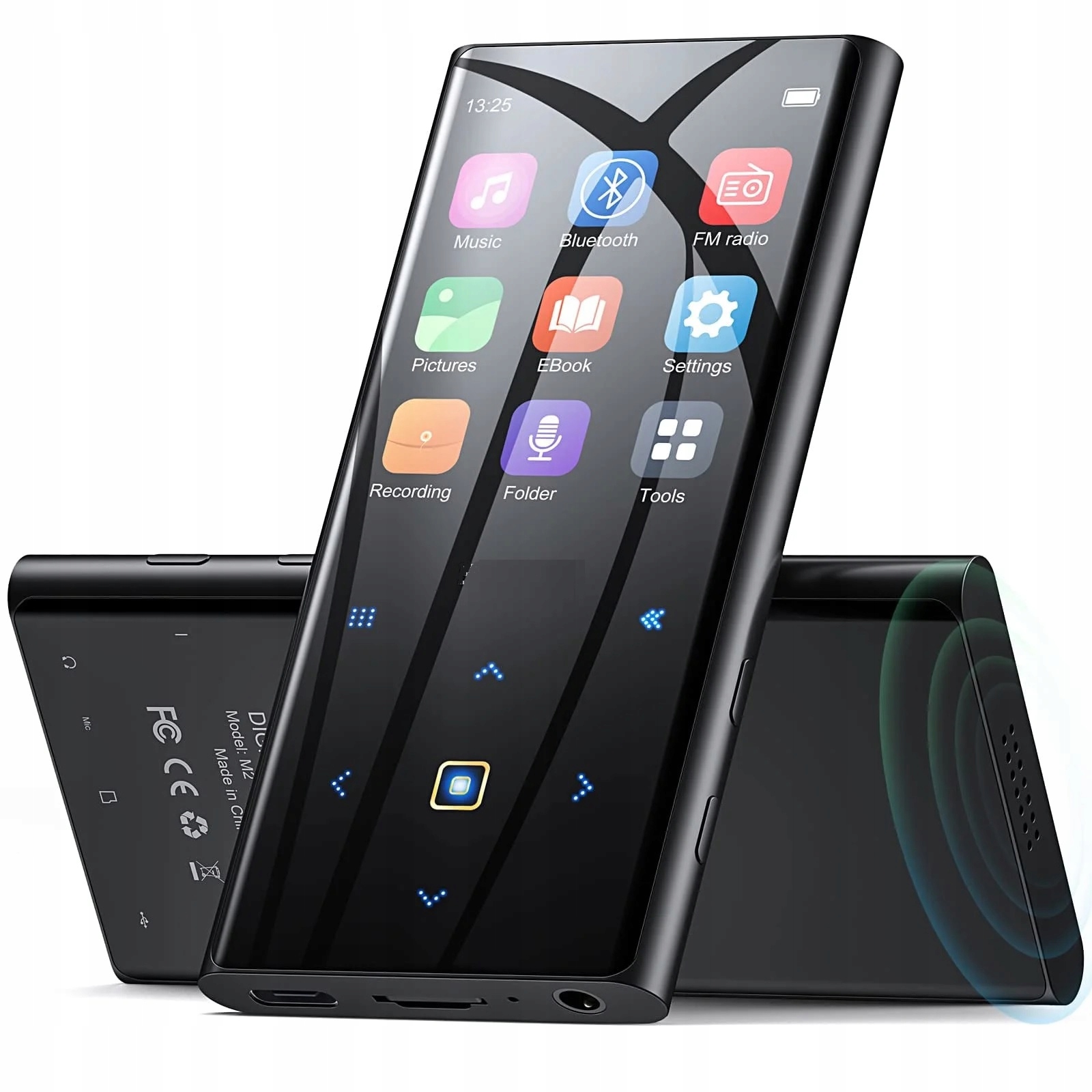 MP3 Přehrávač Bluetooth Rádio Přenosný Audiokniha Sluchátka Fm 32GB MB51