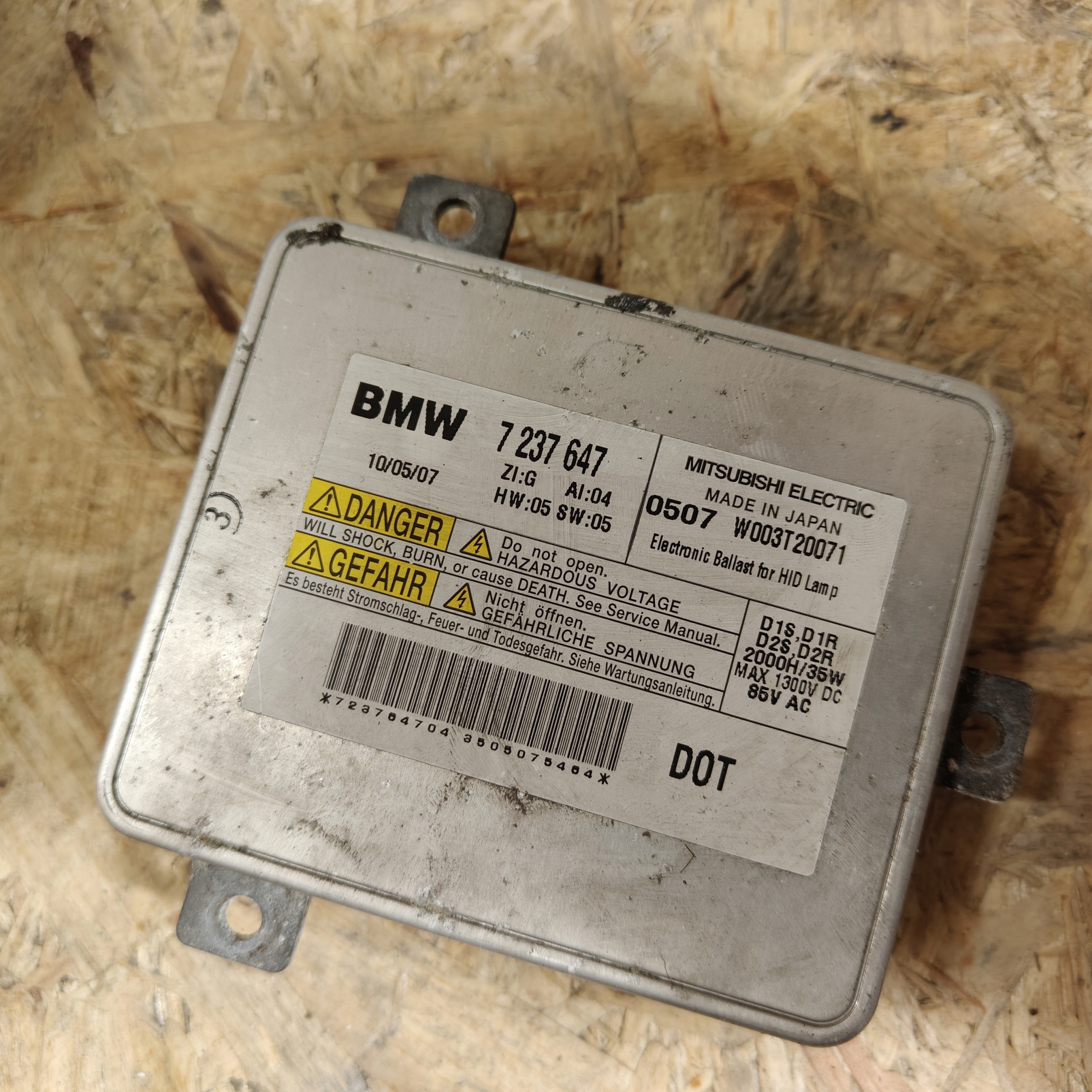 control unit XENON BMW F10 7237647