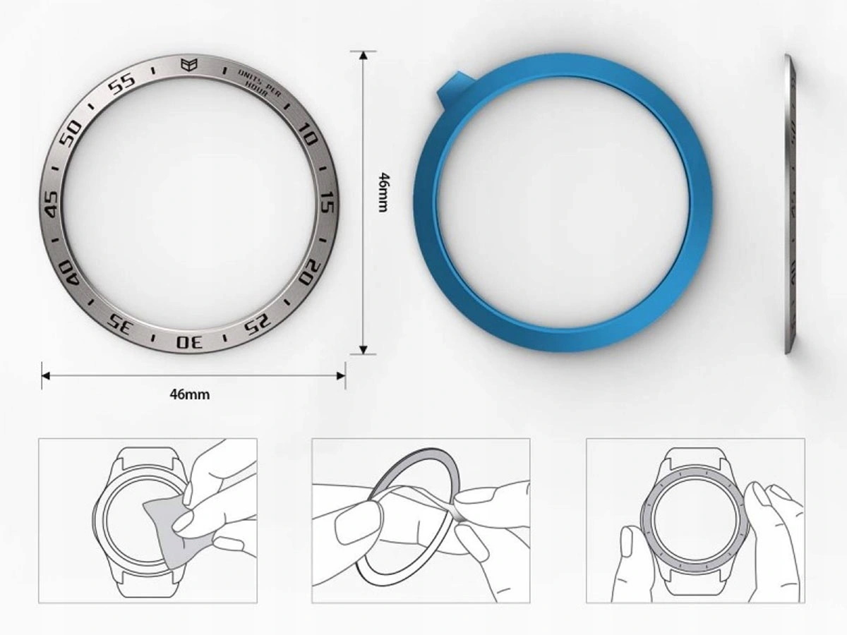 NAKŁADKA RING BEZEL NA HUAWEI WATCH GT 2 - 46 mm Q EAN (GTIN) 5904463007949