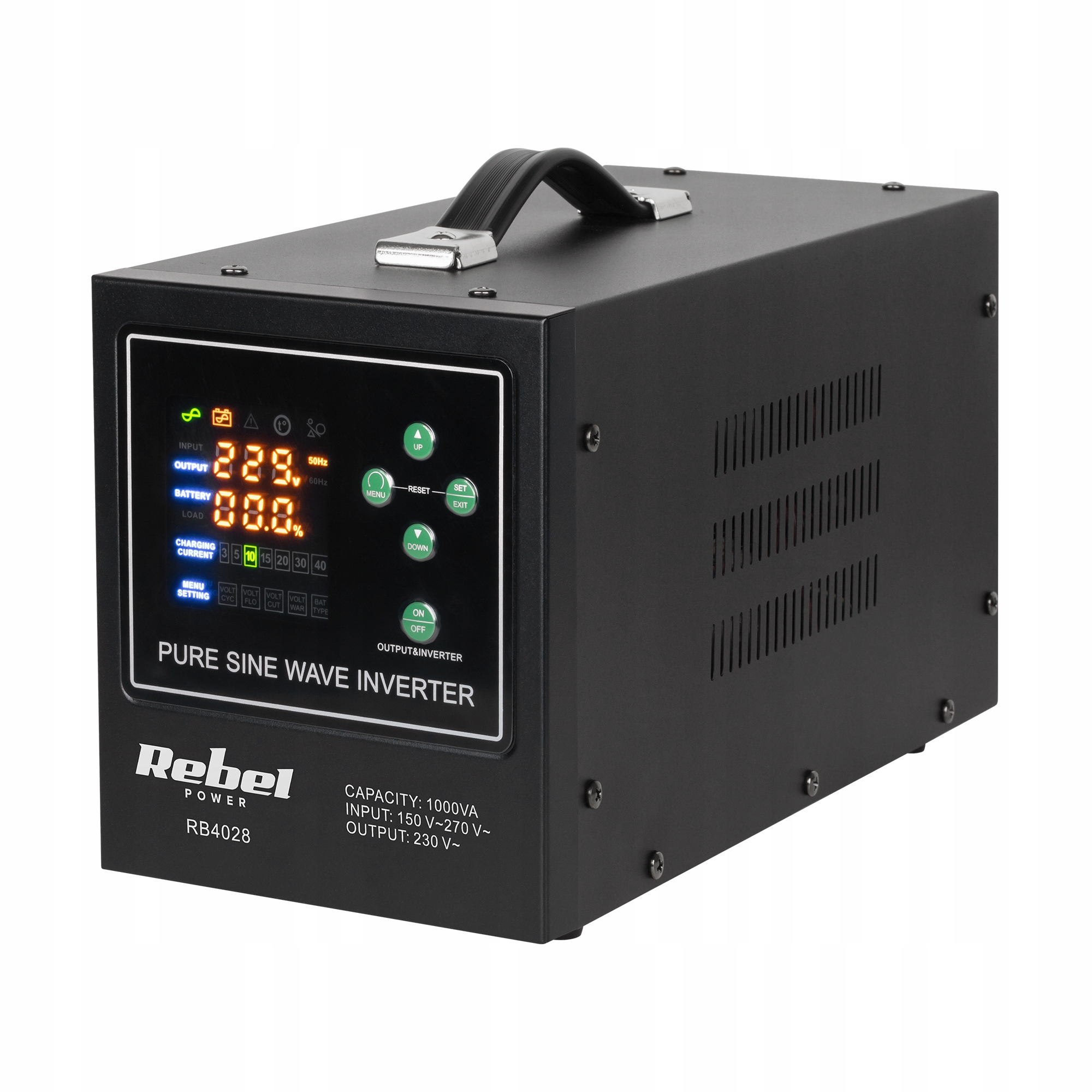 Nouzový napájecí zdroj Měnič Napětí Rebel POWER-1000-LFP4 12V 230V 1000VA/700W