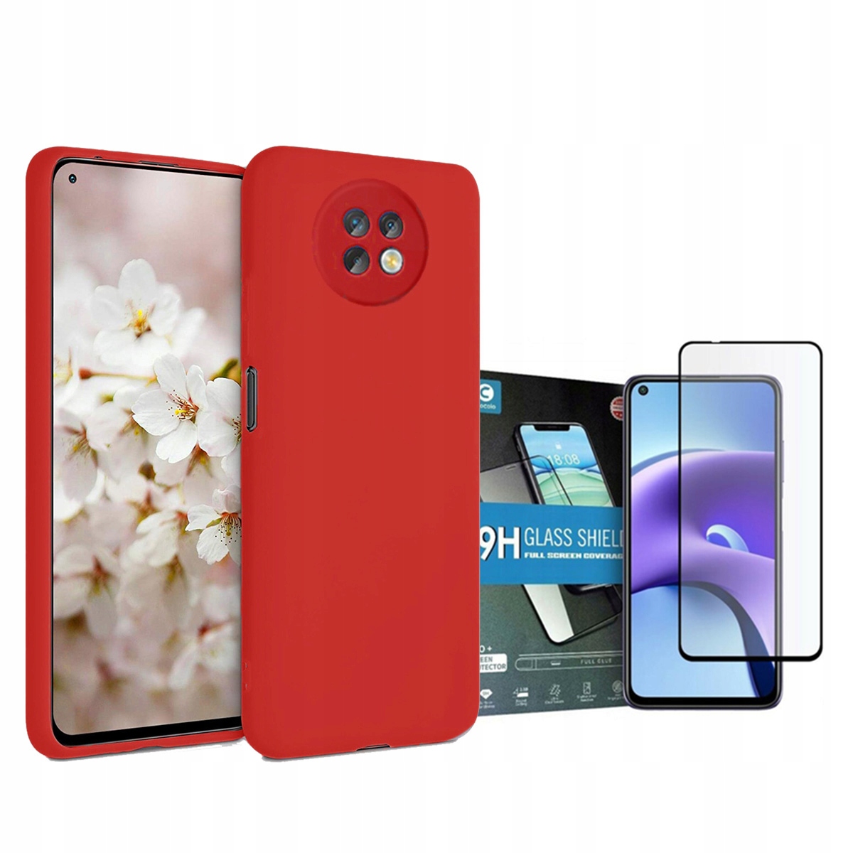 

Silicone Etui Do Redmi Note 9T 5G + Szkło Mocolo