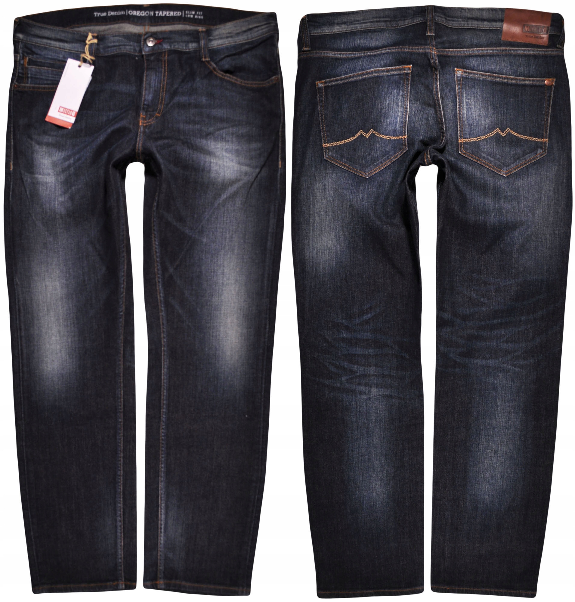 Mustang kalhoty Tapered modré Low jeans Oregon W31 L34