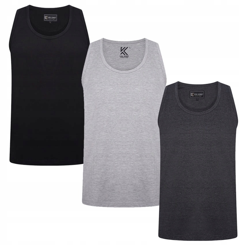Velké pánské trička bez rukávů 3-PAK Kam