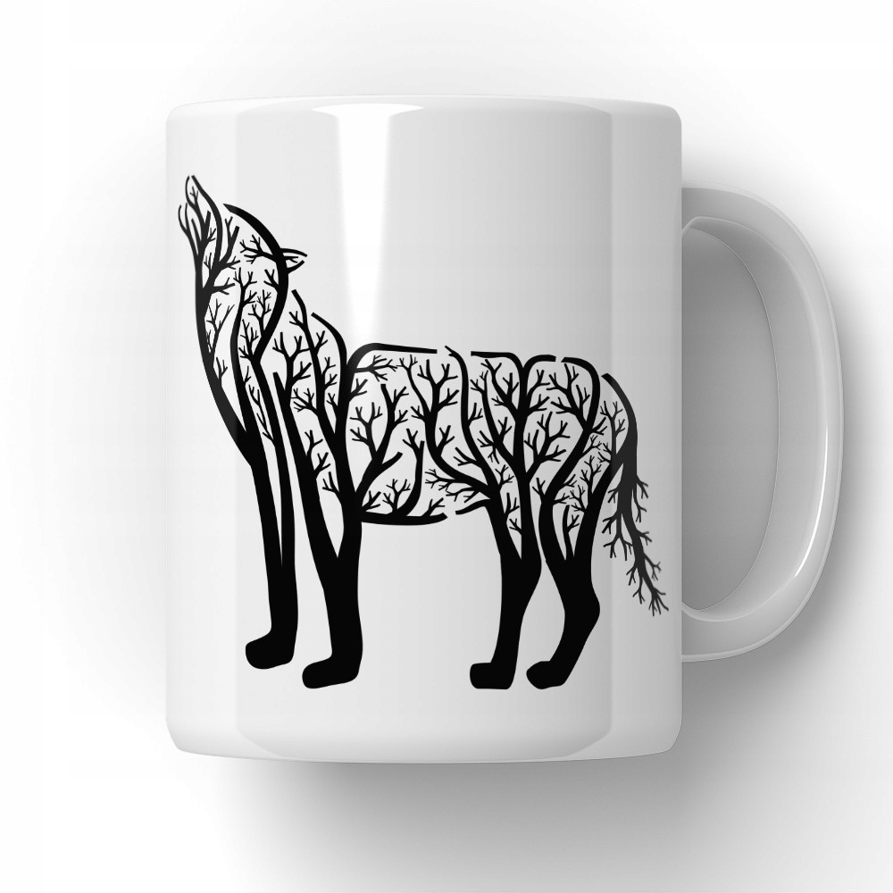 

Kubek Wilk Drzewa Las