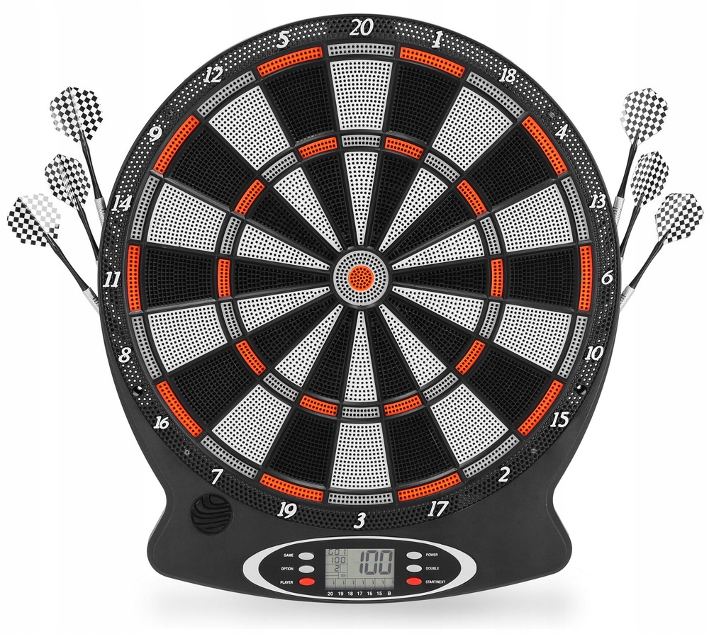 Elektronická terč na šipky s displejem šipky pro 8 hráčů Spokey