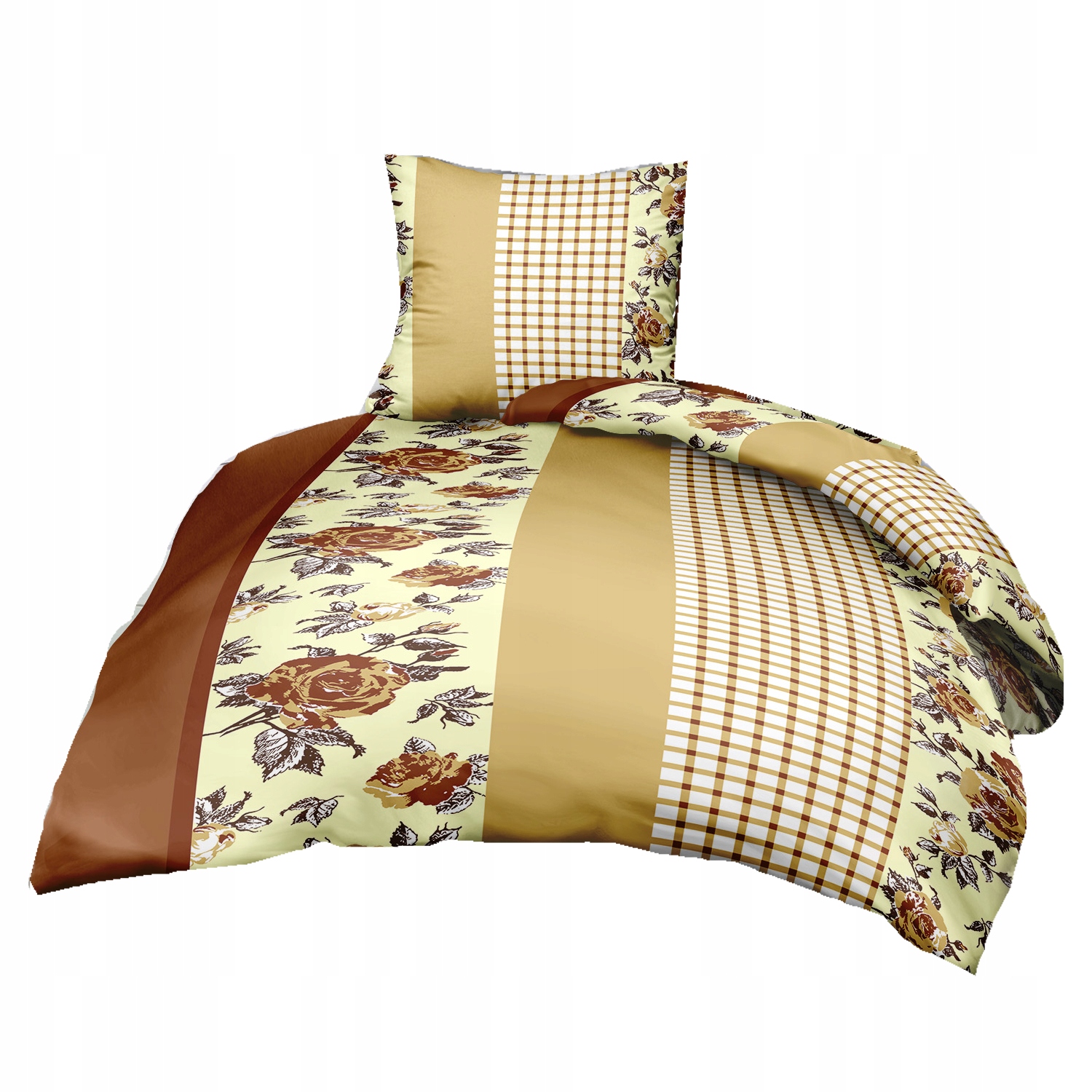 Pościel bawełniana 160x120 50x70 dziecięca kwiaty 063bra