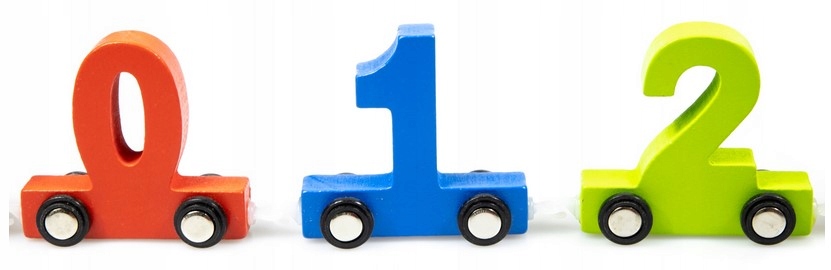 DREWNIANA KOLEJKA LOKOMOTYWA POCIĄG NAUKA CYFERKI Materiał drewno