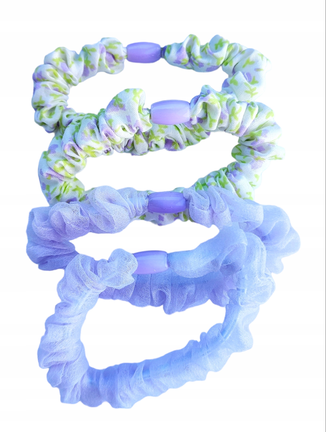 GUMKI DO WŁOSÓW KOLOROWE KWIATUSZKI ZESTAW GUMEK 4 SZTUK Marka bez marki