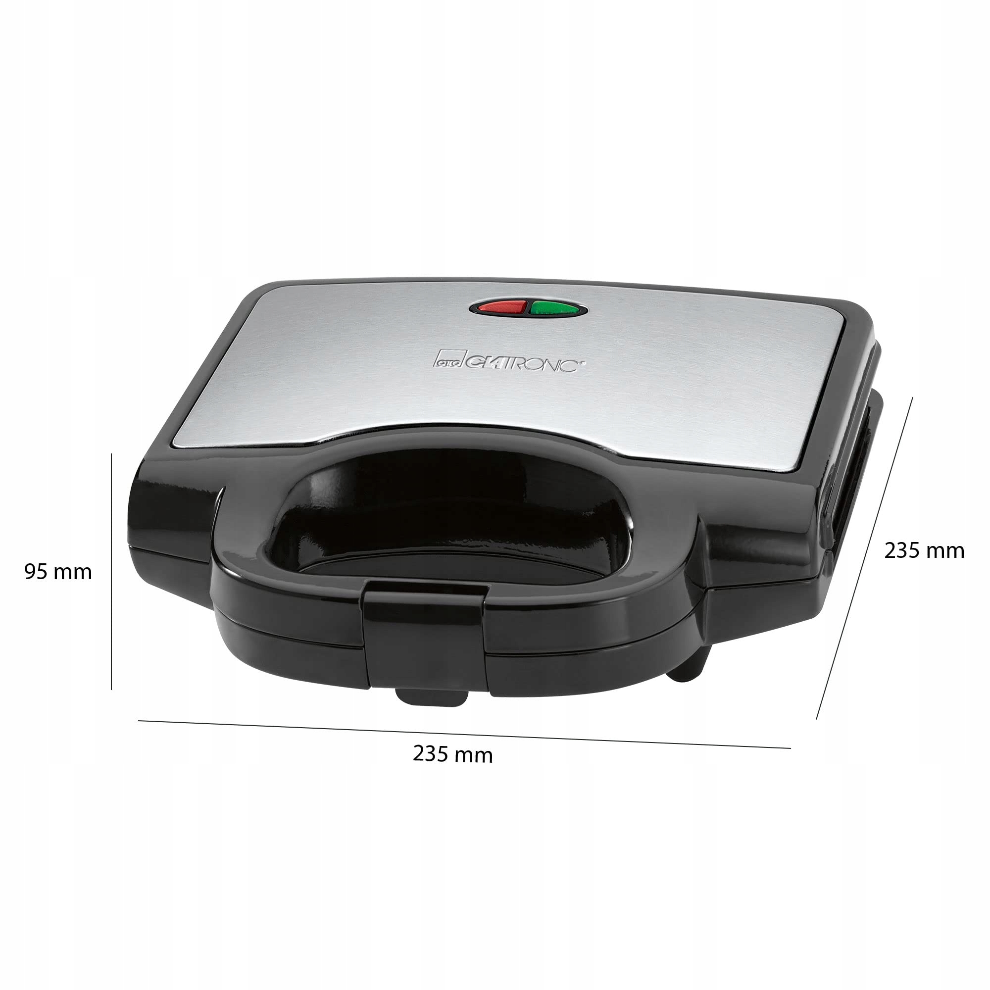 CLATRONIC ST 3778 Sandwicz Toaster Antyprzywierający 750W Czarno Stalowy — miniatura 3