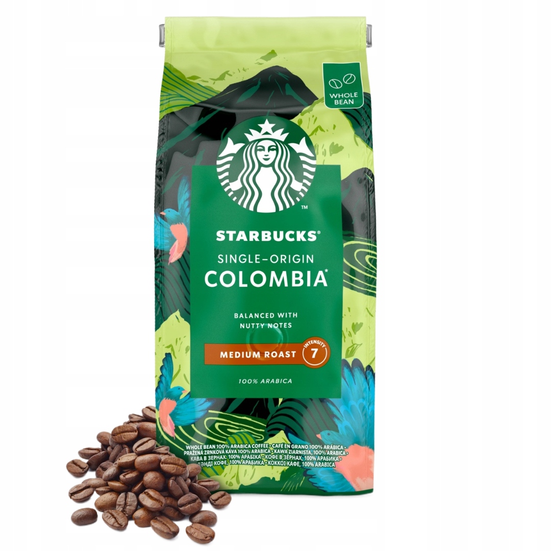 Levně Starbucks Colombia Káva Zrnková 450 g 100% Arabica Medium Roast
