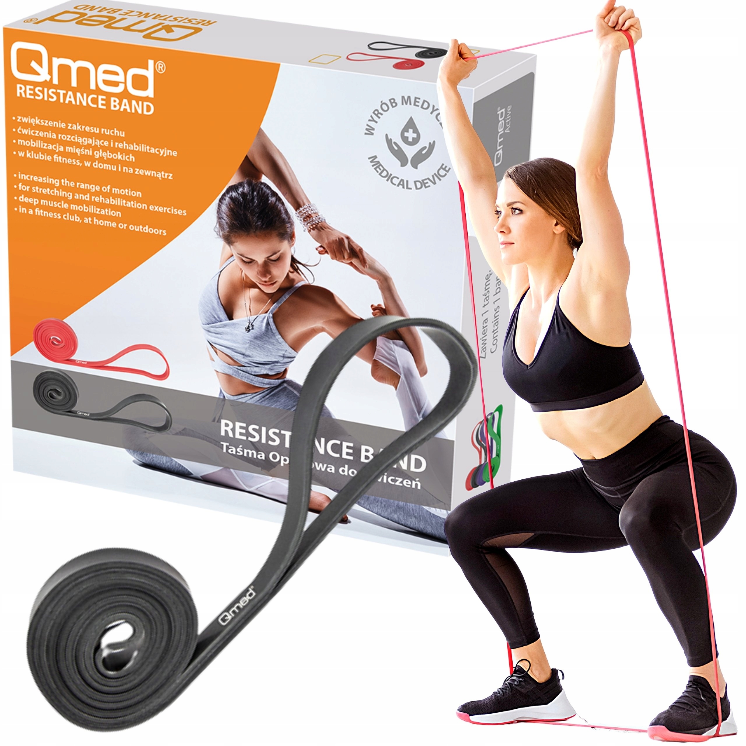 

Taśmy gumy oporowe do ćwiczeń Qmed Power Band