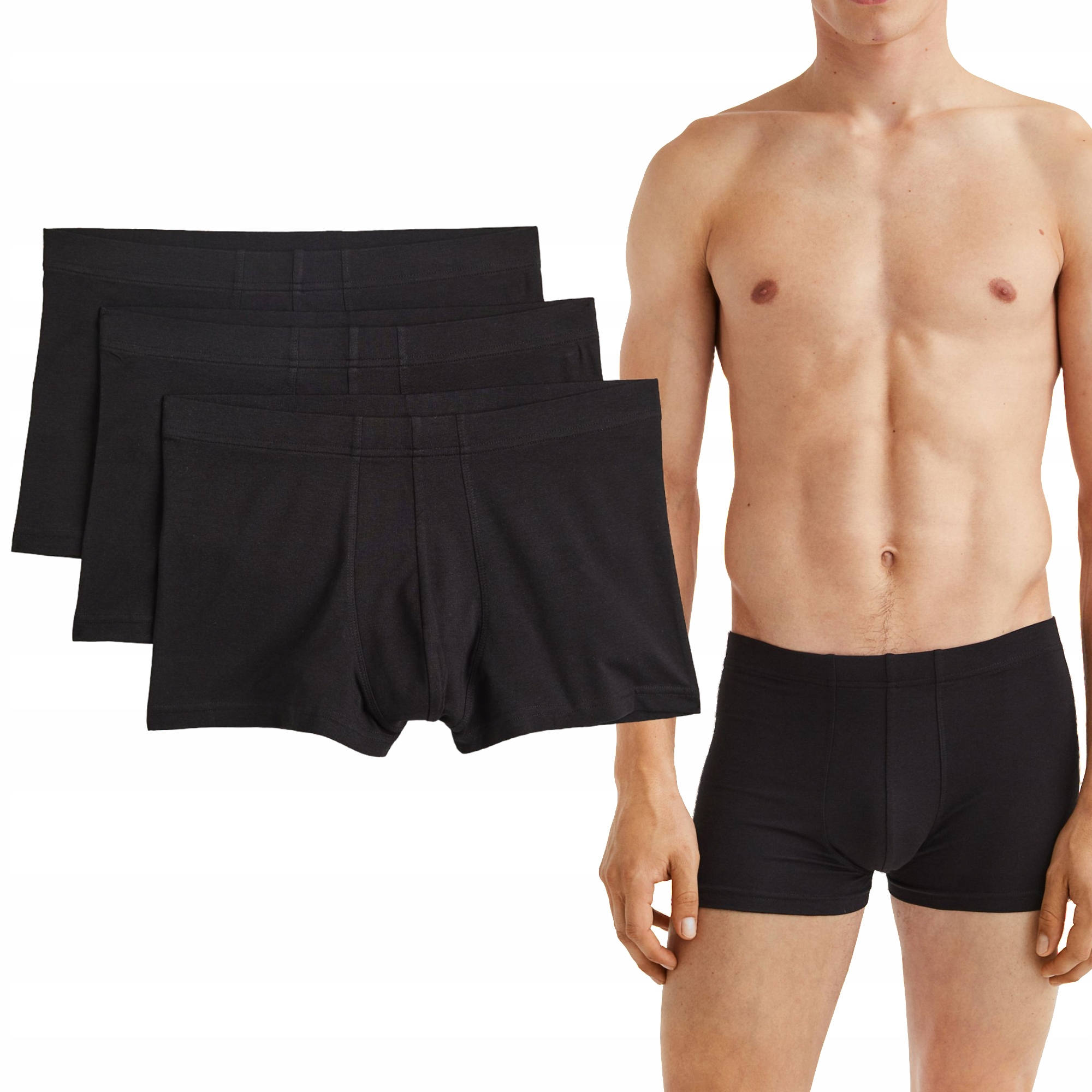 

Krótkie Bokserki Tencel Lyocell blend 3-PAK H&m L