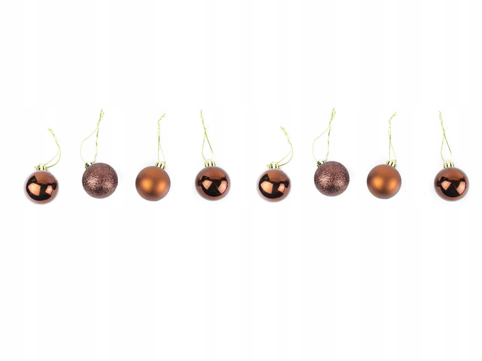 

Bombki na choinkę brązowe 4cm 8szt