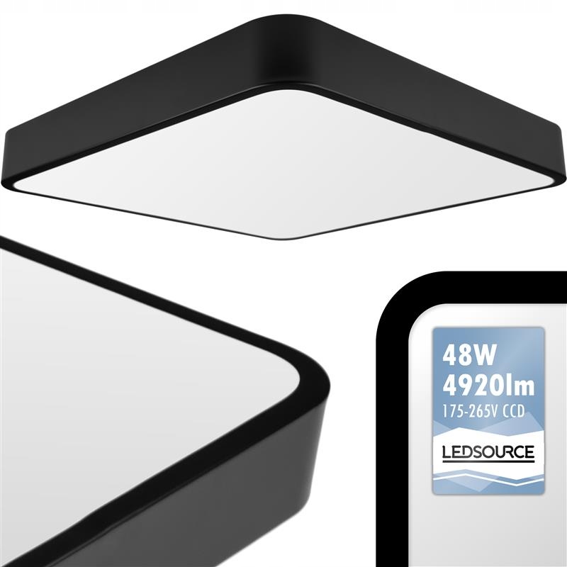 Lampa Sufitowa Led Plafon Panel Natynkowy Kwadratowy Mocny 48W 40CM Duży