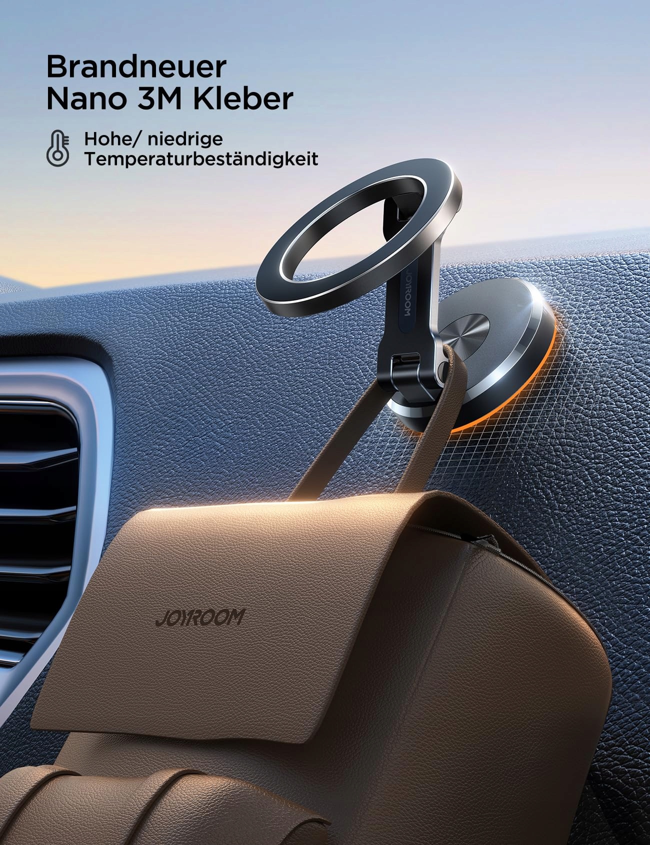 JOYROOM Magnetyczny Uchwyt Samochodowy Składany 360° iPhone 16 15 14 13 12 — miniatura 6