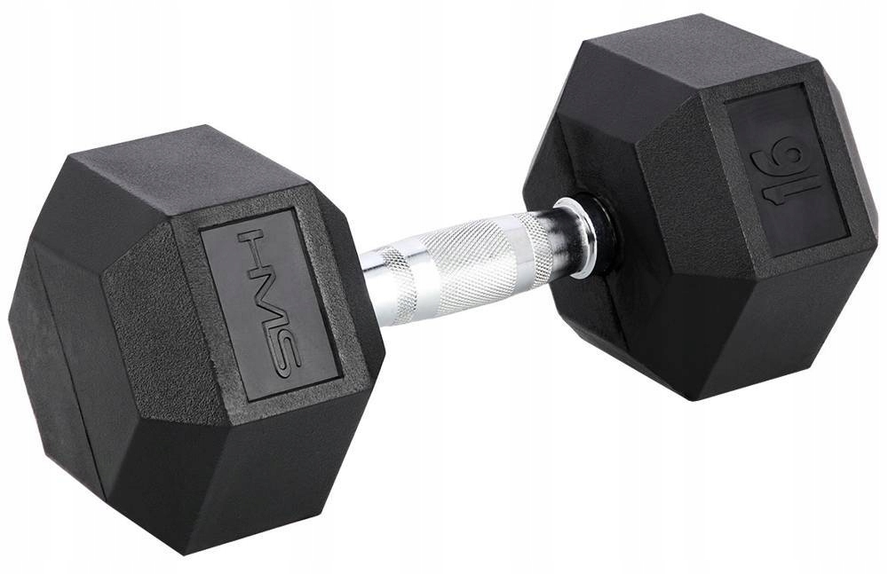 Hantla Heksagonalna Gumowana Ciężarek 16 kg HMS