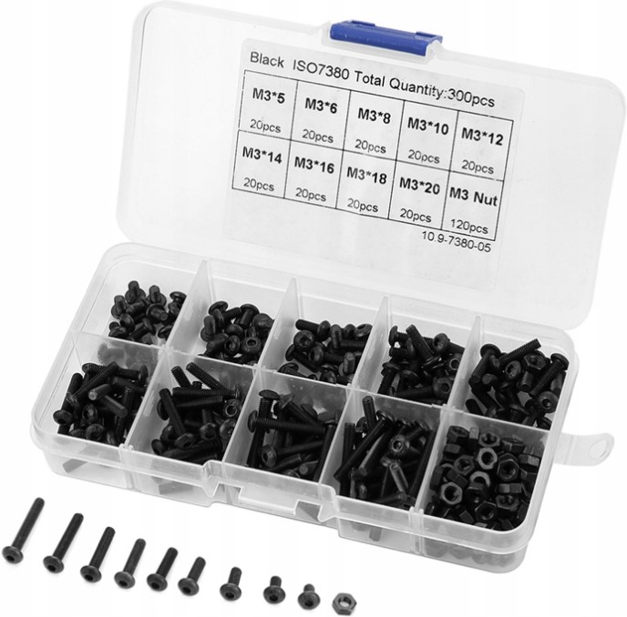 300SZT ŚRUBKI NAKRĘTKI OKRĄGŁY ŁEB DO LAPTOPA