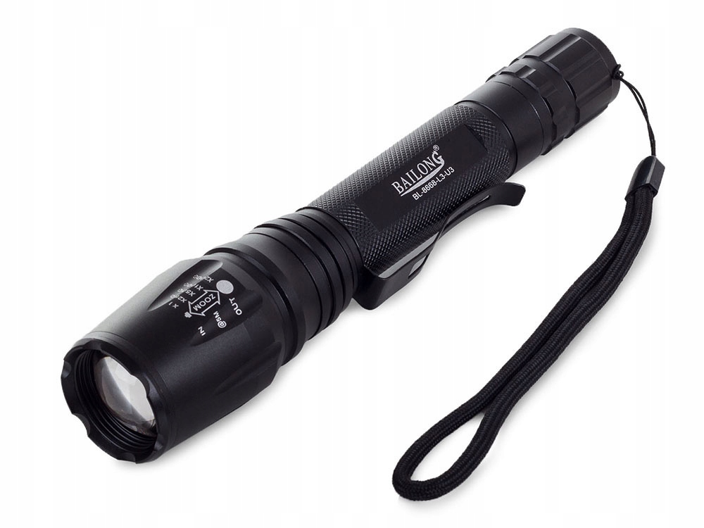 LATARKA TAKTYCZNA BAILONG ZOOM LED CREE XM-L3-U3 MOCNA SZPERACZ REFLEKTOR Stan opakowania oryginalne