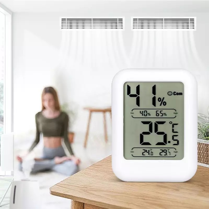 4X STACJA POGODOWA POGODY TERMOMETR HIGROMETR POKOJOWY MINI MAGNES ZESTAW Liczba obsługiwanych czujników 1