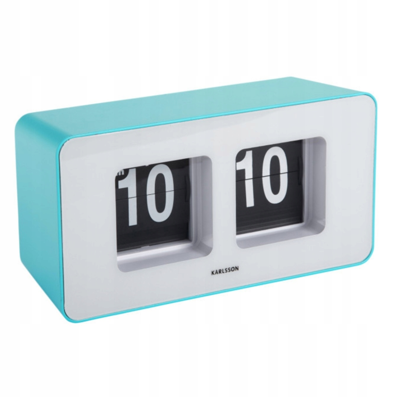 Nástěnné stolní hodiny na baterie do obývacího pokoje kuchyně, modré, Funky Flip