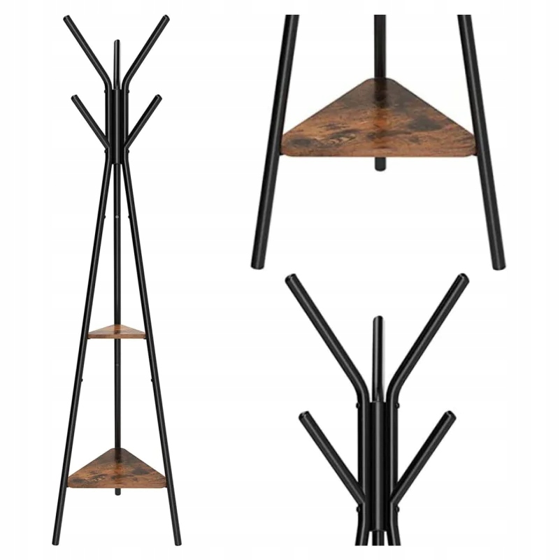 Stojanový kovový věšák na oblečení, rustikální