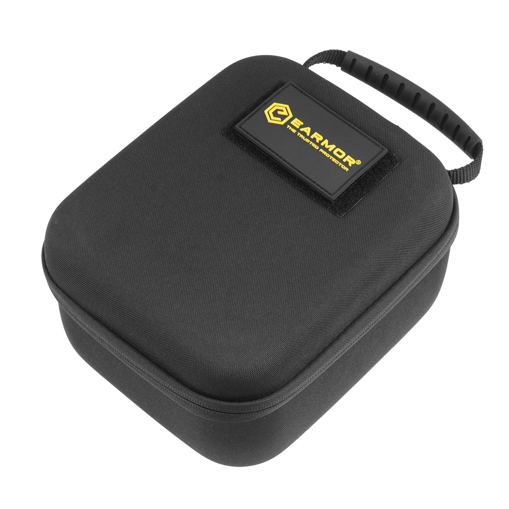 Earmor Sztywny pokrowiec na ochronniki słuchu Nylon Velcro Czarny