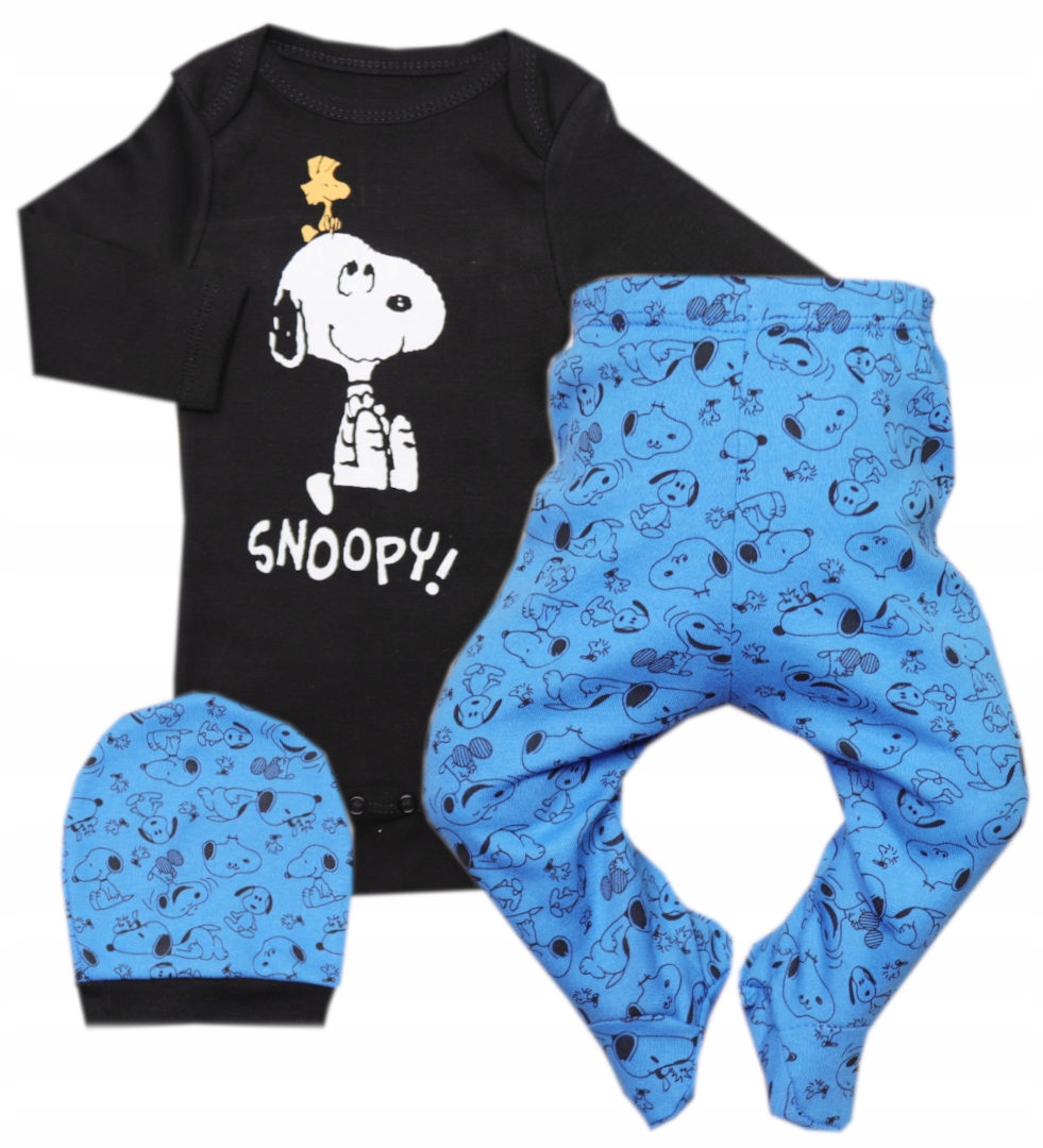 

Wyprawka 3-el. body półśpiochy czapka 62 Snoopy